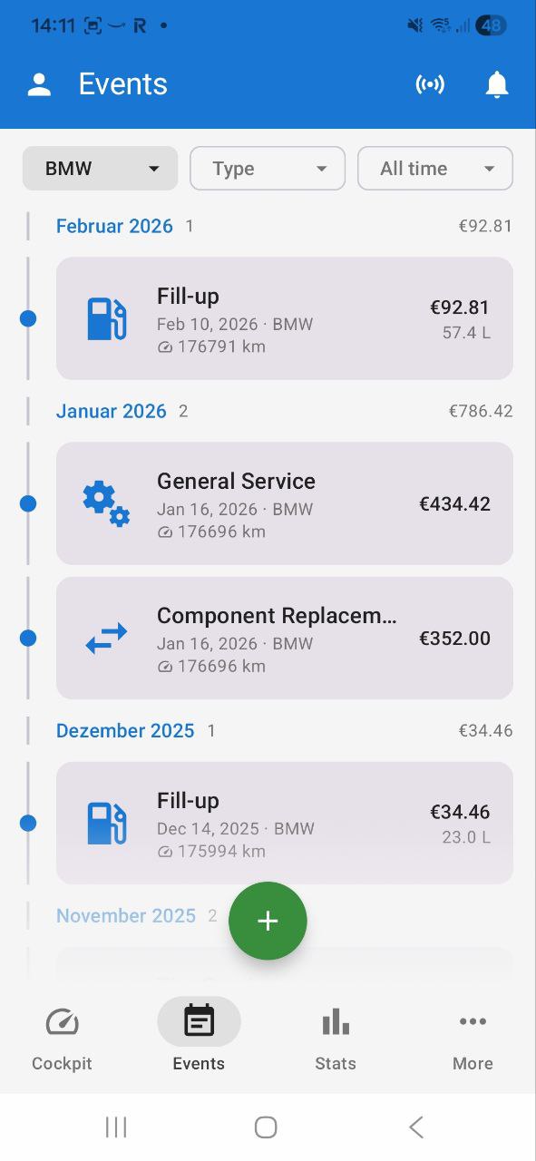 Collection of modern smartphone screens displaying motorcycle maintenance dashboards